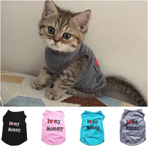 shirts for cats I Love My Mommy and Daddy